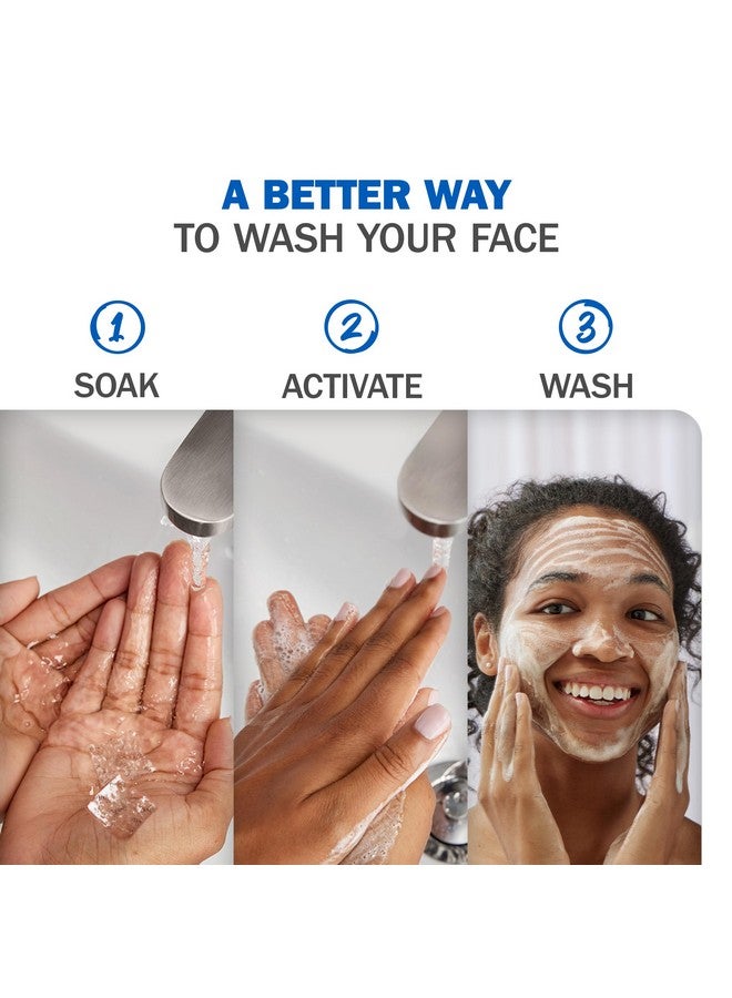 Olay Cleansing Melts + Hyaluronic Face Cleanser, 64 Ct. Total (2 X 32 Ct.), Water-Activated Face Wash To Clean, Tone, And Refresh, Fragrance-Free - Image 3