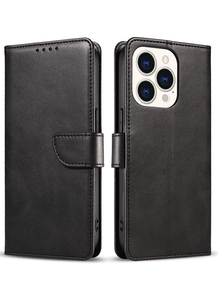 Loquat Suitable For iPhone Solid Color Flip Type Anti-Fall Mobile Phone  Case - Image 1