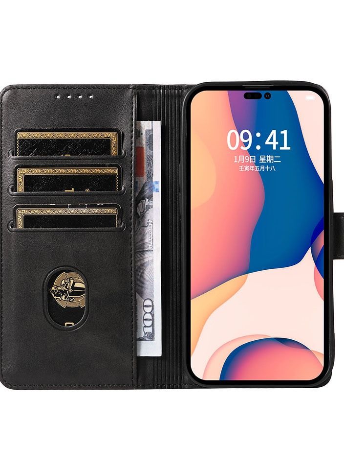 Loquat Suitable For iPhone Solid Color Flip Type Anti-Fall Mobile Phone  Case - Image 2