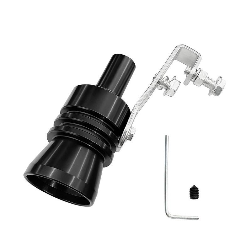 YoRise Car Exhaust Whistle Aluminum Alloy Auto BlowOff Valve Tip Whistle Car Tail Pipe Roar Maker Simulator Universal Vehicle Muffler Pipe Sound Booster for Most Cars BlackXL - Image 3