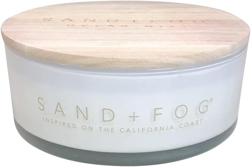 Sand + Fog Scented Candle - Ocean Mist - Additional Scents and Sizes – 100% Cotton Lead-Free Wick - Luxury Air Freshening Jar Candles - Perfect Home Décor for Your Cocktail Table – 34 oz - Image 1