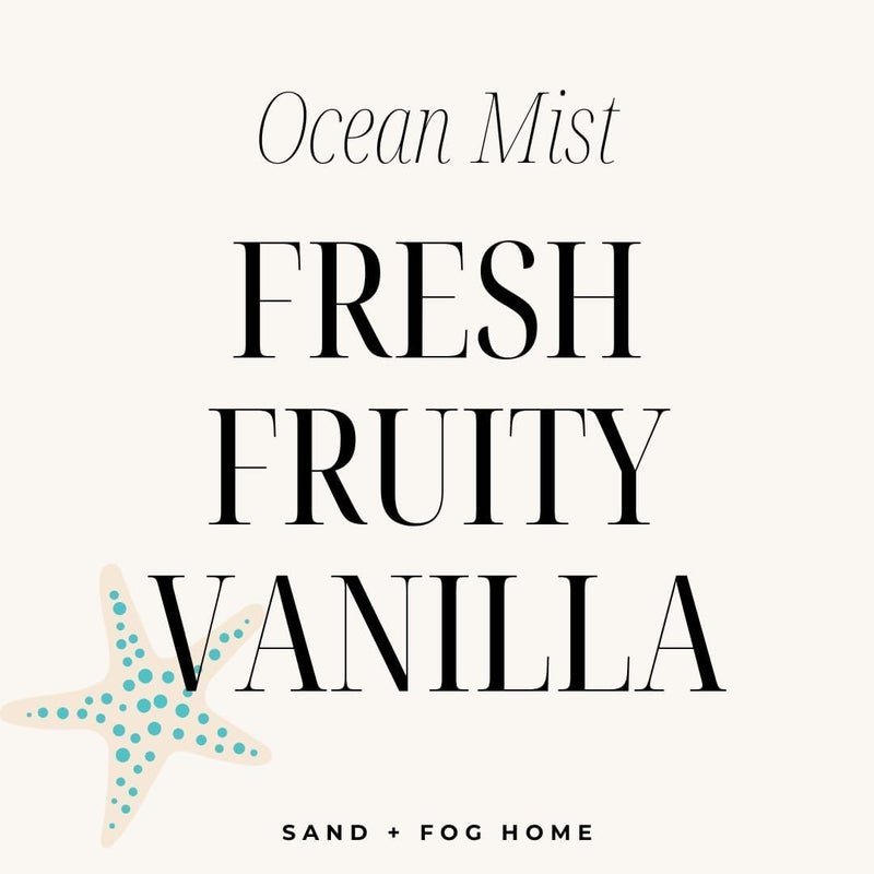 Sand + Fog Scented Candle - Ocean Mist - Additional Scents and Sizes – 100% Cotton Lead-Free Wick - Luxury Air Freshening Jar Candles - Perfect Home Décor for Your Cocktail Table – 34 oz - Image 4