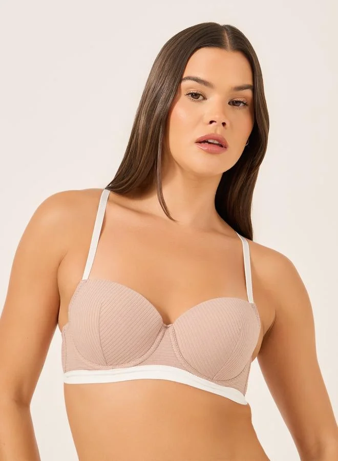 Take Two Take Two Solid Padded Wired Push Up Bra