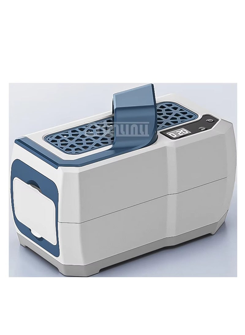 Portable Cold Box , USB rechargeable, car and home use, adjustable temperature, great for cold storage - Blue + Batteries*2 - Image 2