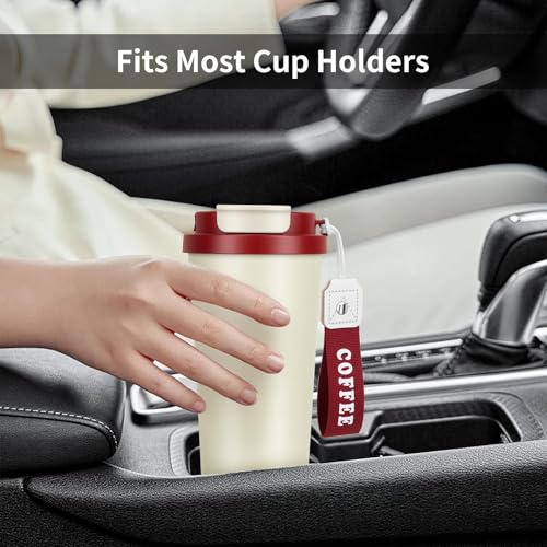 YCTMALL Black Insulated Leakproof 316 Stainless Steel Water Bottle Coffee Travel Mug With Straw And Flip Lid With Carrying Rope,18oz Large Capacity For Office School Party Camping. - Image 3