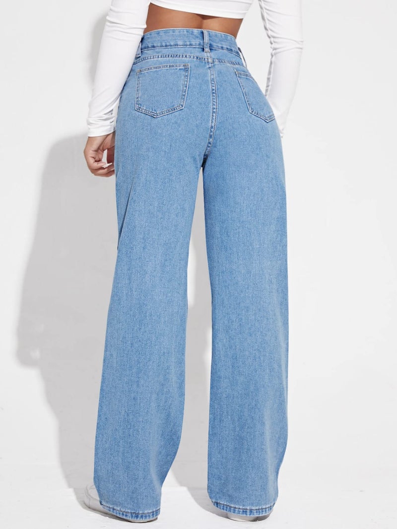 KOTTY Womens Solid Ripped Regular Fit Jeans(Blue,L)_KTTLADIESJEANS2900L - Image 4