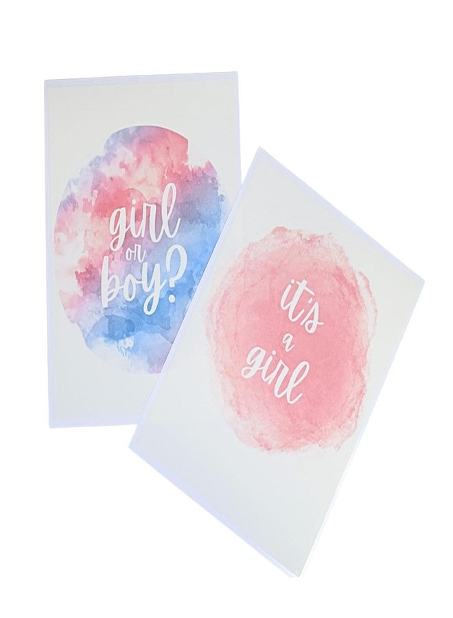 Oasis Supply Edible Pre-Printed, Burnaway Paper Kit - Cake Decorating Kit for Baby Message Reveals, Already Printed for Your Party, "It's a Girl!" - Image 1
