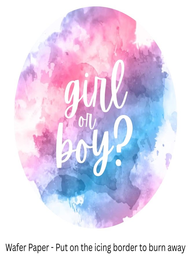 Oasis Supply Edible Pre-Printed, Burnaway Paper Kit - Cake Decorating Kit for Baby Message Reveals, Already Printed for Your Party, "It's a Girl!" - Image 5