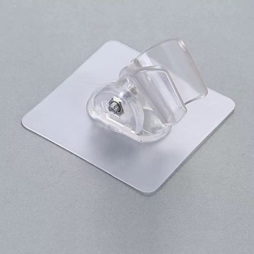 KOYET Adjustable Plastic Shower Head Holder Bathroom Wall Mounted Bracket,Self-Adhesive Handheld Drill-Free Transparent (Transparent, 3) - Image 2