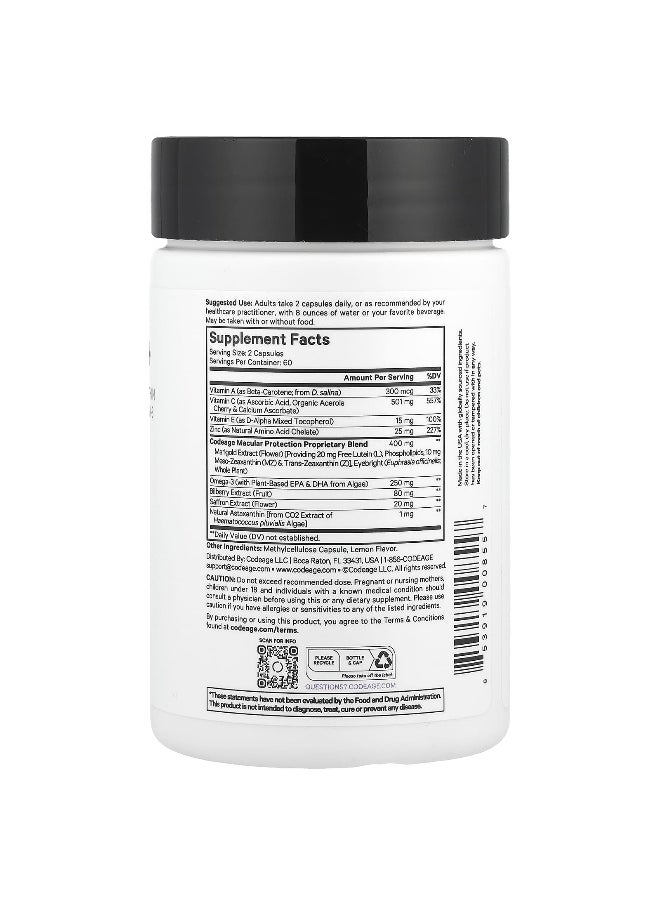 Codeage, Eyes Vitamins+, 120 Vegetable Capsules