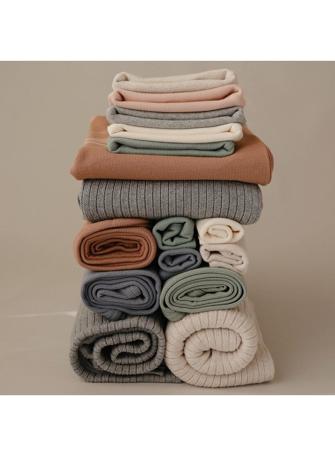 mushie Extra Soft Baby Blanket | Cotton and Elastane Ribbed Receiving Blanket, Swaddle, Stroller | 35x35 Inch (Tradewinds) - Image 5