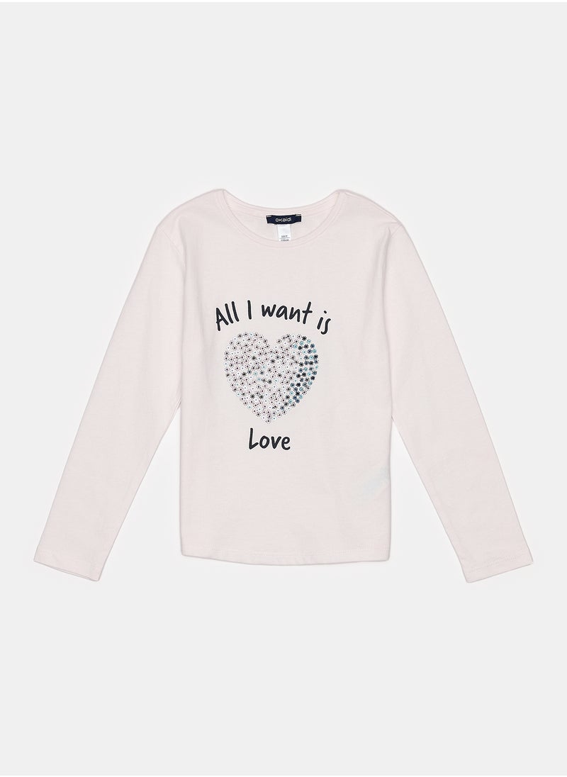 Okaidi - White T-Shirt for Girls - Image 1
