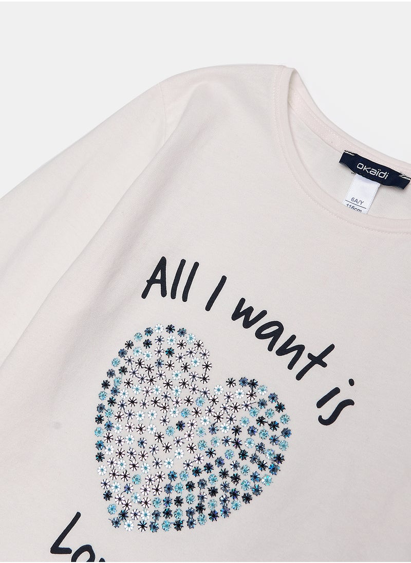 Okaidi - White T-Shirt for Girls - Image 1