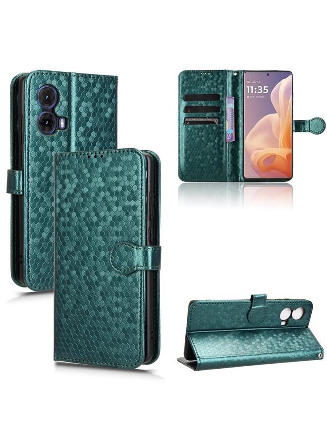 S-TOP Case For Motorola Moto G85 5G Honeycomb Dot Texture Leather Phone Case - Image 1