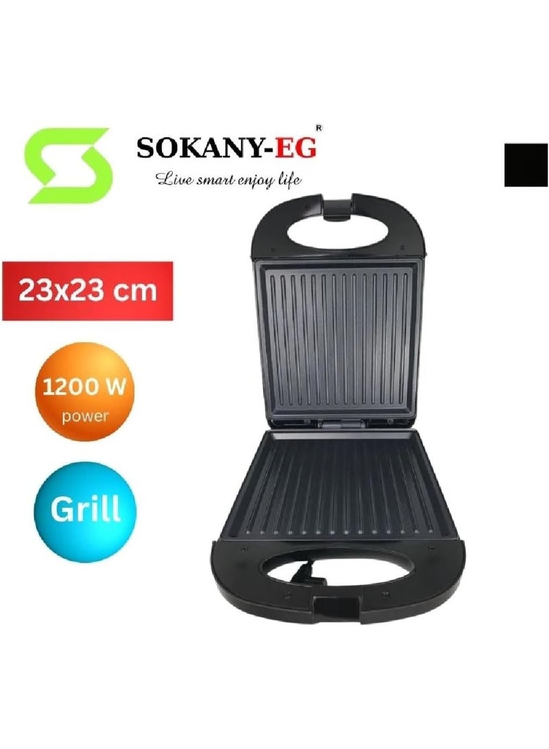 سوكاني شواية سوكاني جامبو 1200 واط SK-08036 بطبقة غير لاصقة -اسود - Image 2