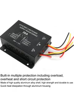 ماركة غير محددة سيارة تيار مستمر إلى تيار مستمر محول فرق الجهد DC20-30V إلى DC12V 30A محول تنحى منظم محول  - Image 4