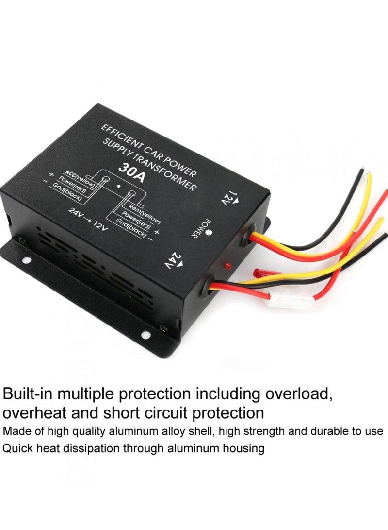 Car DC to DC Buck Converter DC20-30V to DC12V 30A Converter Step Down Regulator Transformer - Image 4