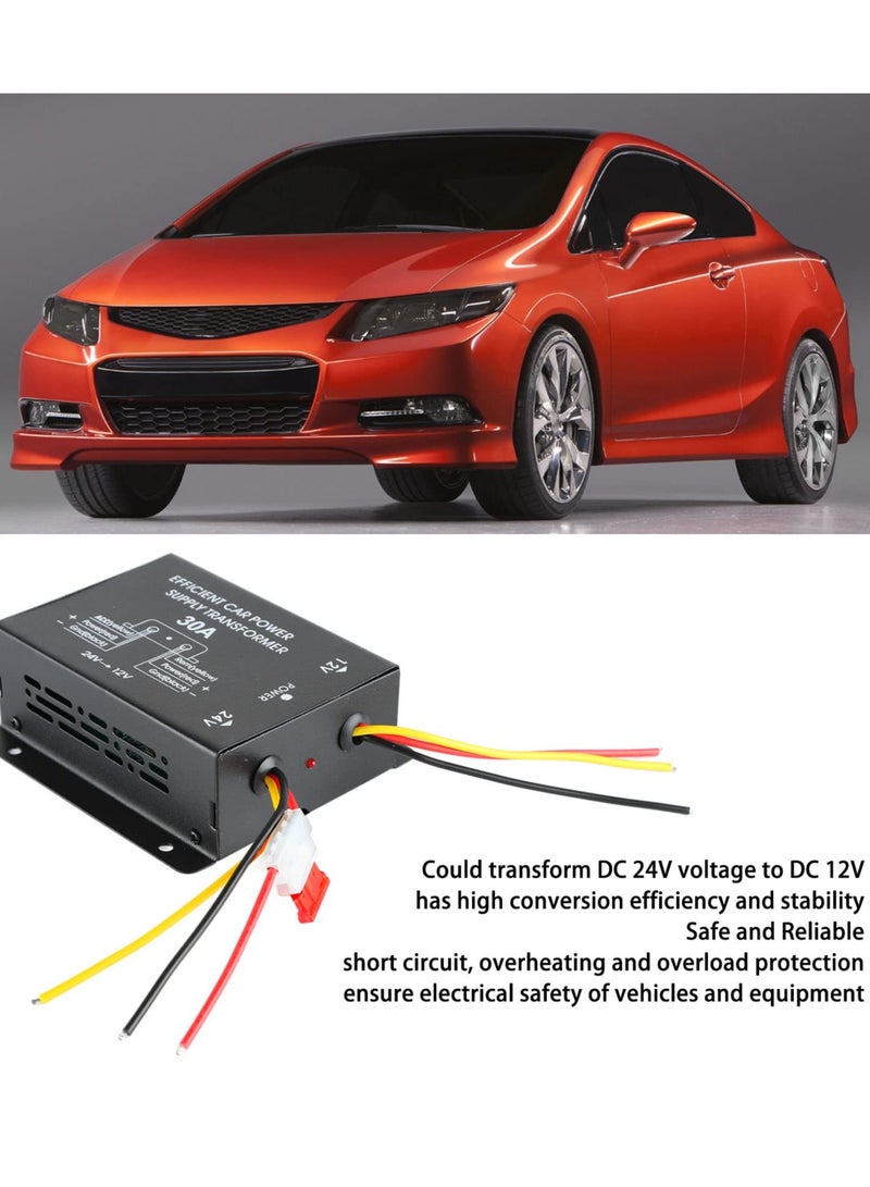Car DC to DC Buck Converter DC20-30V to DC12V 30A Converter Step Down Regulator Transformer - Image 2