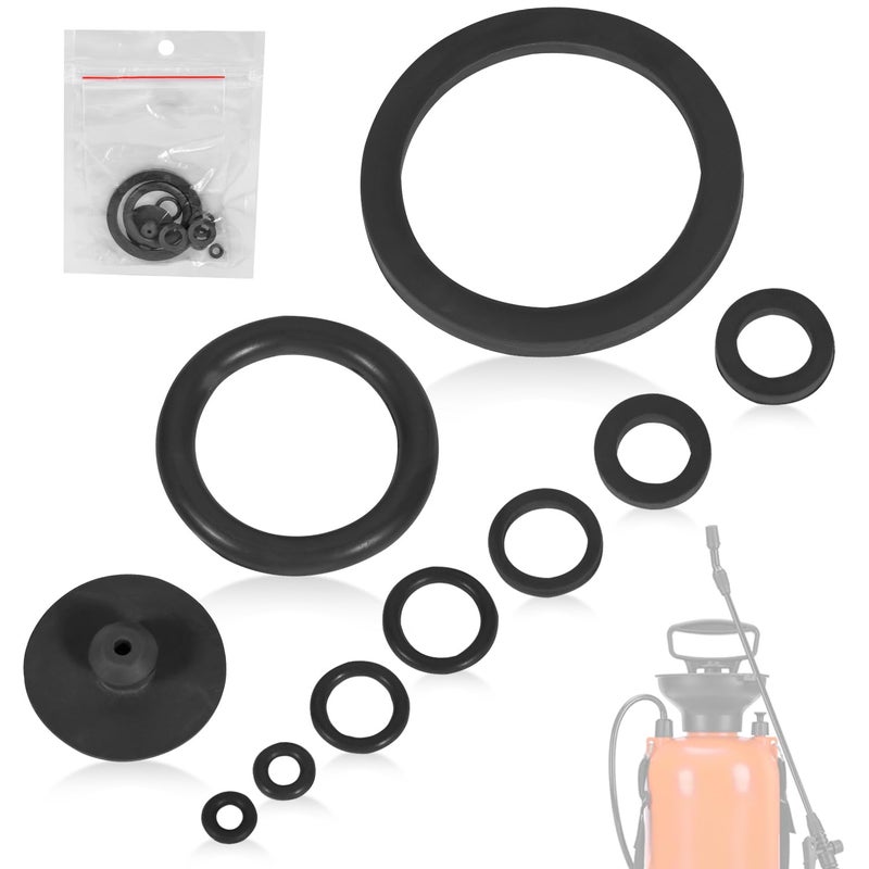 ZFCZR 10Pcs Sprayer Seal Rings Kit - NBR Rubber O-Rings & Gaskets Replacement for Most 1 Gallon (3L), 1.3 Gallon (5L), 2 Gallon (8L) Garden Pressurized Hand Sprayers - Durable Pump Repair Parts - Image 1