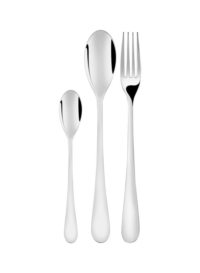 FnS Victoria Stainless Steel 18 Pc Cutlery Set with Leatherette Box (6 Dinner Spoons, 6 Dinner Fork, 6 Teaspoons) - Image 2