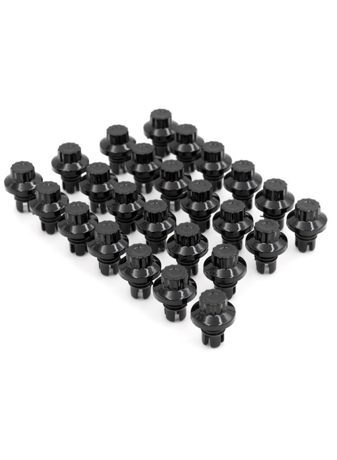 RTRHINOTUNING Wheel Rivets Nuts Set of 50 for 7.8mm/0.31in Hole Replacement Rivets ABS Plastic Black - Image 1