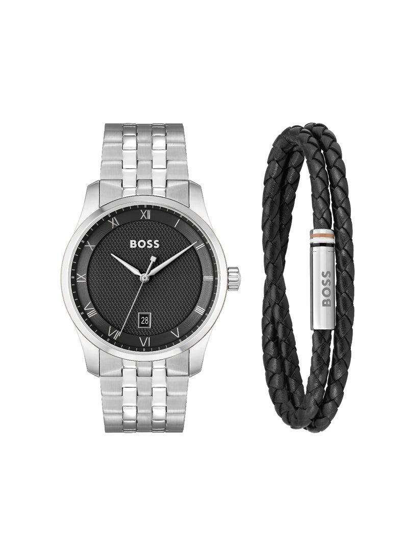 HUGO BOSS Watch Round Analog Men'S Black Case Watch - 1570177 - Image 1