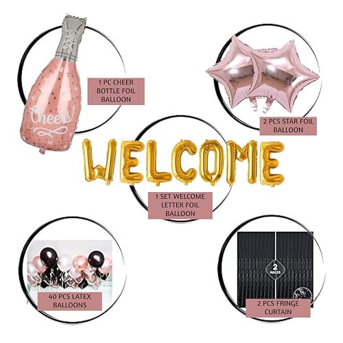 TOYXE Party Decoration Set 46 Pcs (WELCOME),Multicolor Aluminium - Image 2