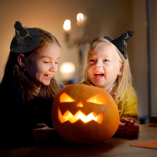 Leorx Balck Witch Hat Gothic Rose Tassel Decor Hair Clip Hair Accessories for Halloween Party - Image 2