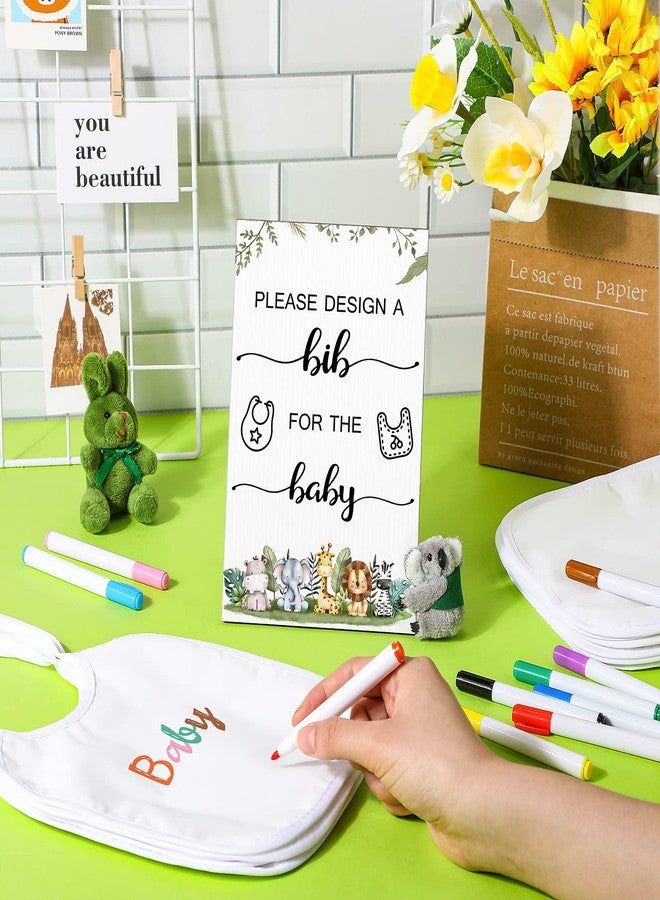 DoubleFill مجموعة هدايا لعبة استقبال المولود الجديد من دبل فيل، 26 قطعة، تتضمن: لعبة "طفل الغابة" يمكنك صنعها بنفسك، لافتة، 15 قطعة قماش بيضاء لصنع مغذيات الأطفال، 10 علامات قماشية لجوائز اللعبة والفائزين. - Image 5