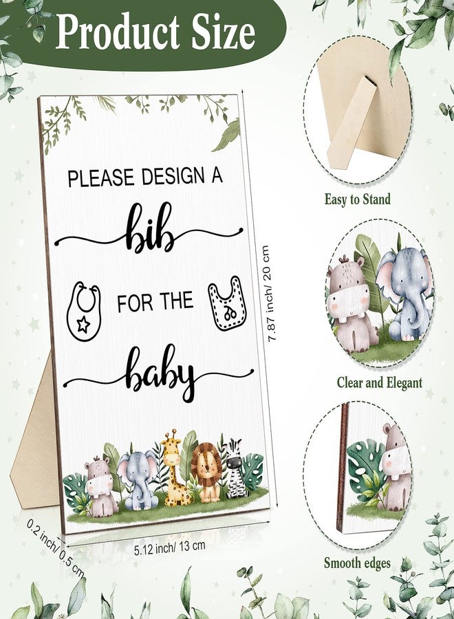 DoubleFill مجموعة هدايا لعبة استقبال المولود الجديد من دبل فيل، 26 قطعة، تتضمن: لعبة "طفل الغابة" يمكنك صنعها بنفسك، لافتة، 15 قطعة قماش بيضاء لصنع مغذيات الأطفال، 10 علامات قماشية لجوائز اللعبة والفائزين. - Image 2