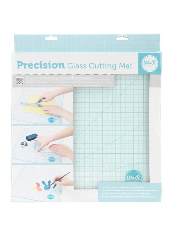 We R Memory Keepers Glass Cutting Mat, White, Sturdy Craft Work Surface, Easy Cleanup, Measuring, Draw Straight Lines, Good for Polymer Clay, Ink, Paint, Card Making, Paper Cutting, and More - Image 2