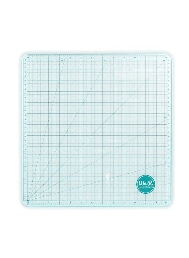 We R Memory Keepers Glass Cutting Mat, White, Sturdy Craft Work Surface, Easy Cleanup, Measuring, Draw Straight Lines, Good for Polymer Clay, Ink, Paint, Card Making, Paper Cutting, and More - Image 1