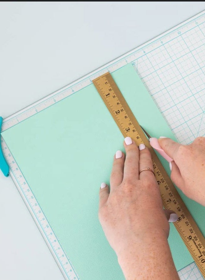 We R Memory Keepers Glass Cutting Mat, White, Sturdy Craft Work Surface, Easy Cleanup, Measuring, Draw Straight Lines, Good for Polymer Clay, Ink, Paint, Card Making, Paper Cutting, and More - Image 5