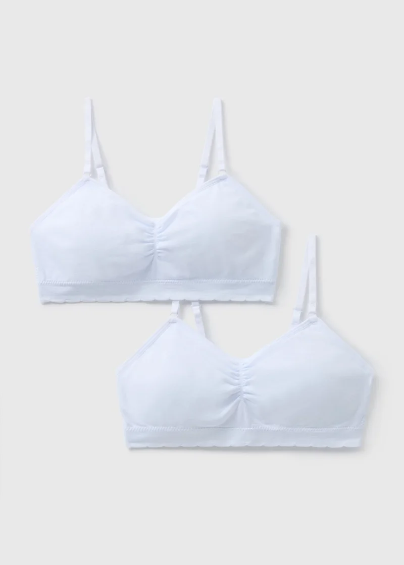 Matalan 2 Pack White Seam Free First Bra