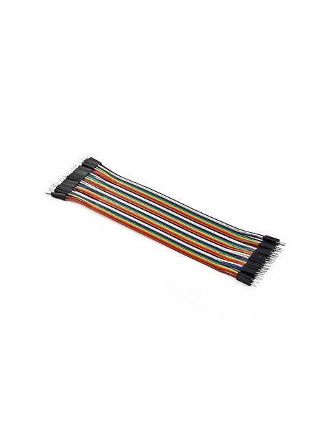 40pcs 20cm long Male to Male Header Jumper Wire Dupont Cable Line Connector 40 pin Ribbon Solderless Multicolored for Arduino Raspberry pi Electronic Breadboard Protoboard PCB Board