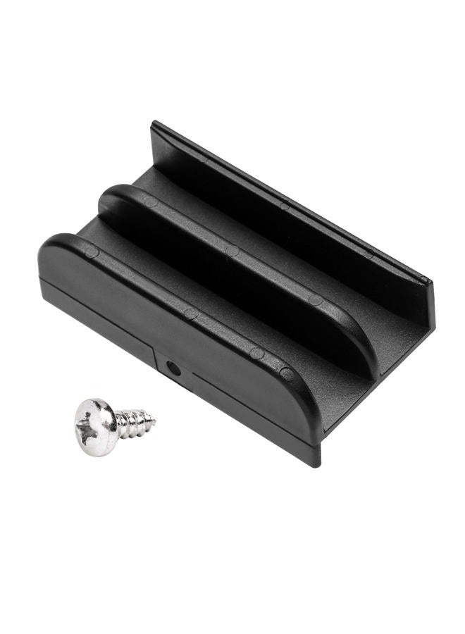 VYH M6219 Sliding Shower Door Bottom Guide(Black) for Sliding Shower Door (Top Hung) Shower Door Guide, 1/2 in Channels for Glass Shower Door Plastic Guide M6219(1 Pack)(Black) - Image 1