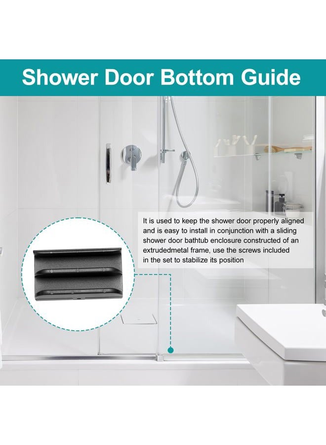 VYH M6219 Sliding Shower Door Bottom Guide(Black) for Sliding Shower Door (Top Hung) Shower Door Guide, 1/2 in Channels for Glass Shower Door Plastic Guide M6219(1 Pack)(Black) - Image 4