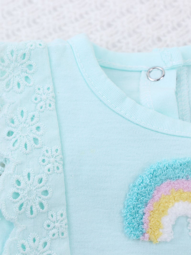 Summer Baby Crawling Clothes Pure Cotton A-Class Baby Girl All-Cotton Boxer-Style Romper Set Children'S Clothing Girlsuit Short-Sleeved - Image 3