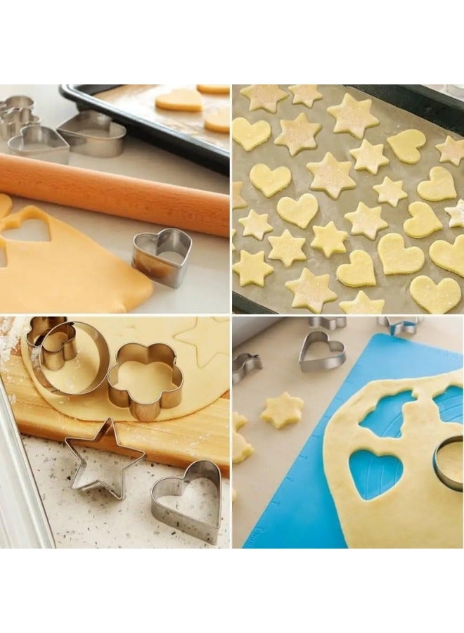 12 قطعة من قوالب تقطيع البسكويت والمعجنات من الستانلس ستيل، اشكال مختلفة - Image 5