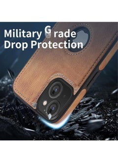 Generic iPhone 15 Leather Case Cover,Thin Flexible Soft Grip Luxury Retro Cover for Men, Premium Vegan Classic Anti Scratch Shockproof Phone Cases for iPhone 11(2023) 6.1" (Brown)  - Image 4