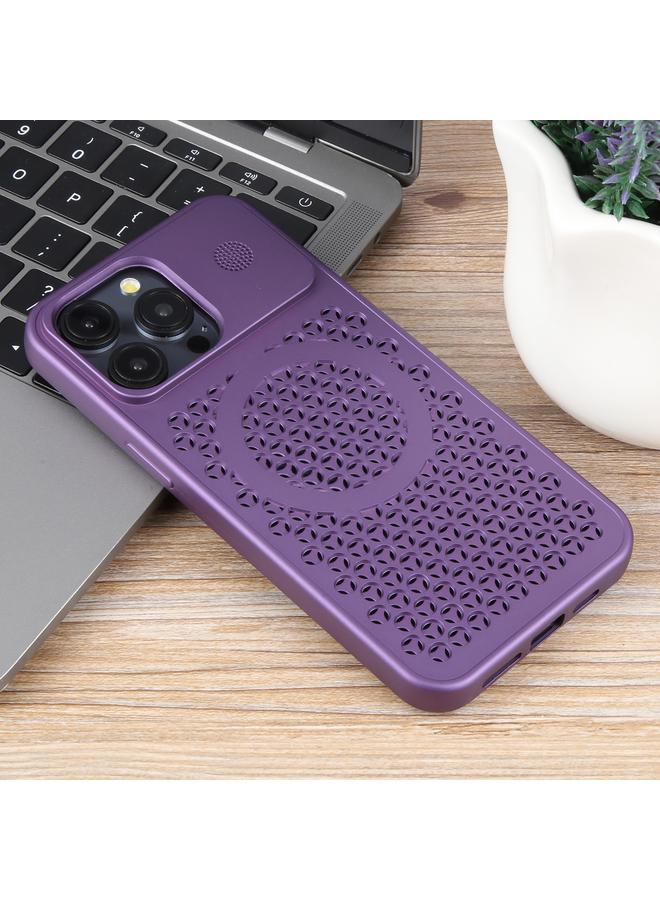 S-TOP Case For iPhone 15 Pro Max Pure Color Honeycomb Aromatherapy MagSafe Phone Case - Image 2