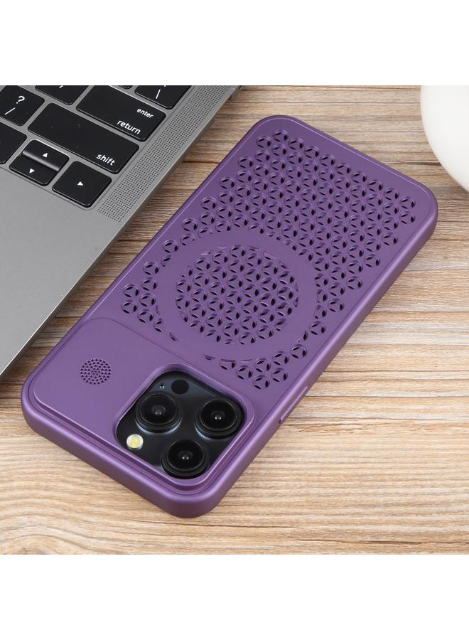S-TOP Case For iPhone 15 Pro Max Pure Color Honeycomb Aromatherapy MagSafe Phone Case - Image 5