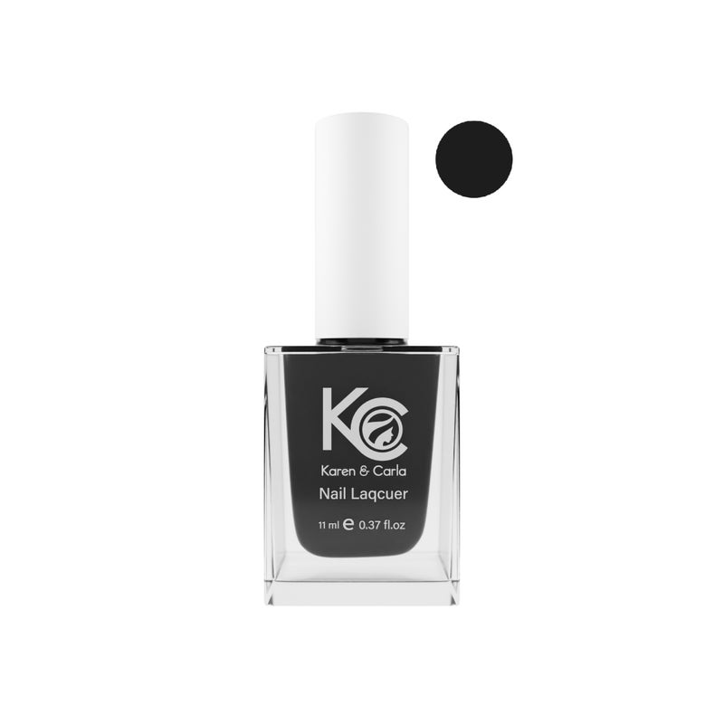 Karen and Carla Nail Lacquer Crystal Black 136 - Image 1