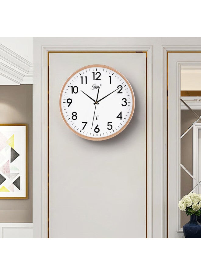 Compas Wall Clock Living Room Clock Timepiece Wall-Mounted Automatic Timekeeping Radio-Controlled Clock C6866 Gold 30Cm - Image 2