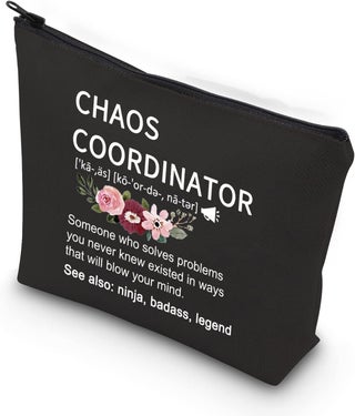 WCGXKO Chaos Coordinator Funny Definition Zipper Pouch Makeup Bag (Chaos CoordinatorD black) - pzsku/Z8E62F81A06630F846748Z/45/_/1744137884/0880ebaa-bb32-45a3-bb8c-72108d797186