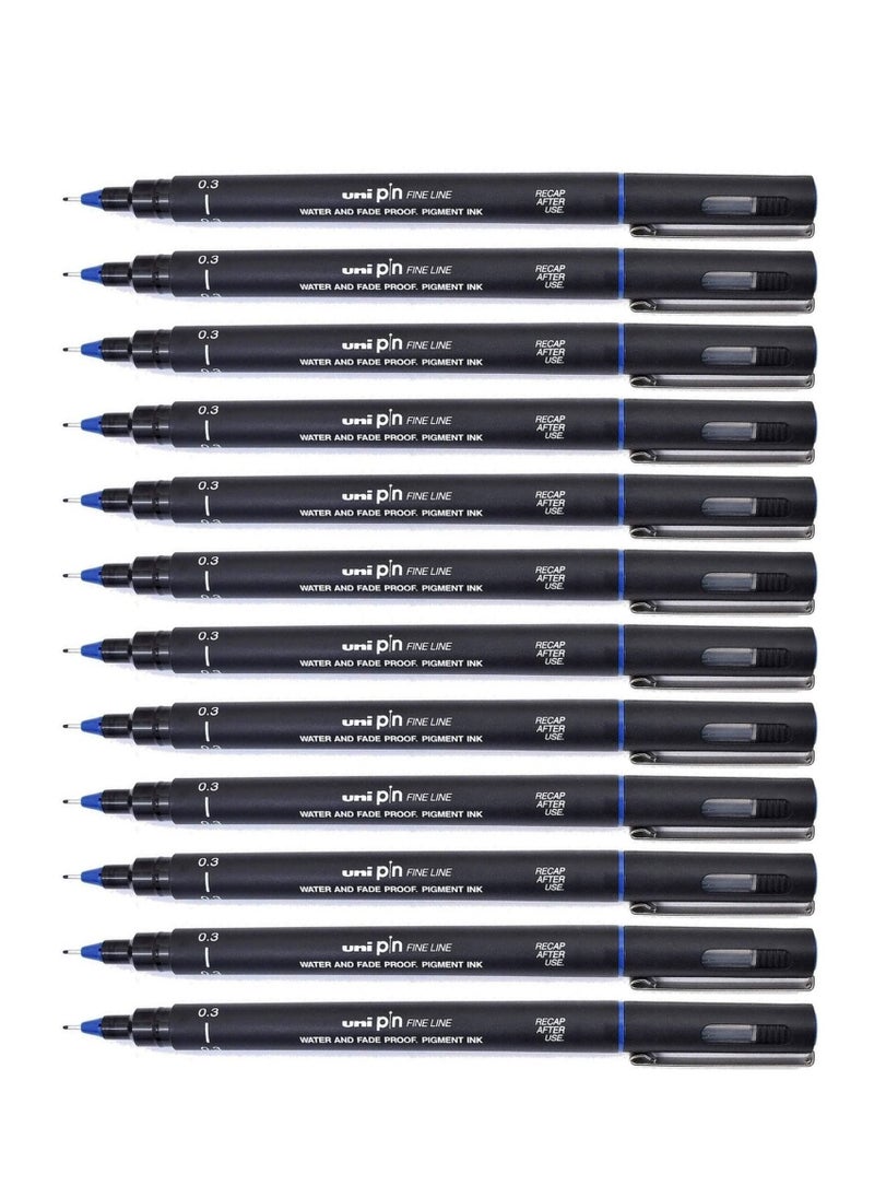 12-Piece Fineline Pen 0.3mm Tip Blue Ink - pzsku/Z8E62FACD77C5D5484E30Z/45/_/1655910343/b88203e5-9211-49d0-94b3-404a32960586