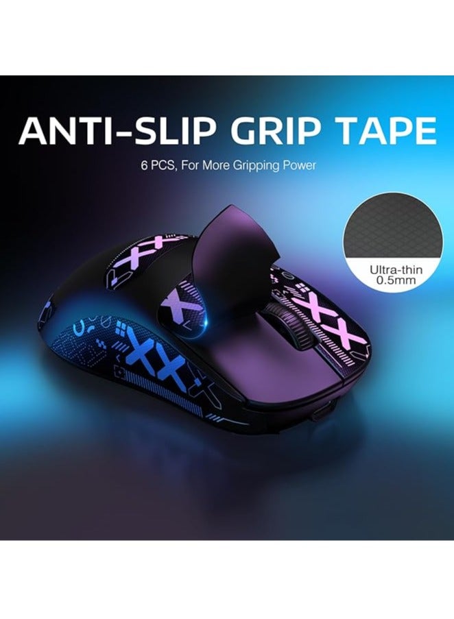 X3 Lightweight Wireless Gaming Mouse with Non-Slip Mouse Grip Strap, Self-Adhesive Design, Delicate Elastic Band, Sweat Pads, Sweat Stickers - Image 2