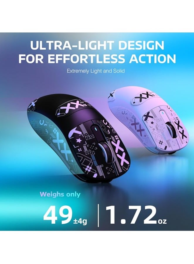 X3 Lightweight Wireless Gaming Mouse with Non-Slip Mouse Grip Strap, Self-Adhesive Design, Delicate Elastic Band, Sweat Pads, Sweat Stickers - Image 5