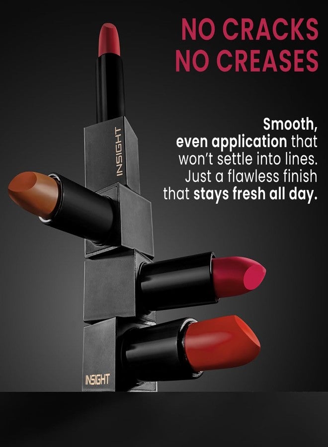 INSIGHT Velvet Matte Lipstick (Heartfelt Harmony) | Long Lasting, Smudge-Proof & Non-Drying | Enriched with Cocoa Butter, Argan Oil & Vitamin E | Smooth Application, Bold Pigment - 3.8g - Image 5