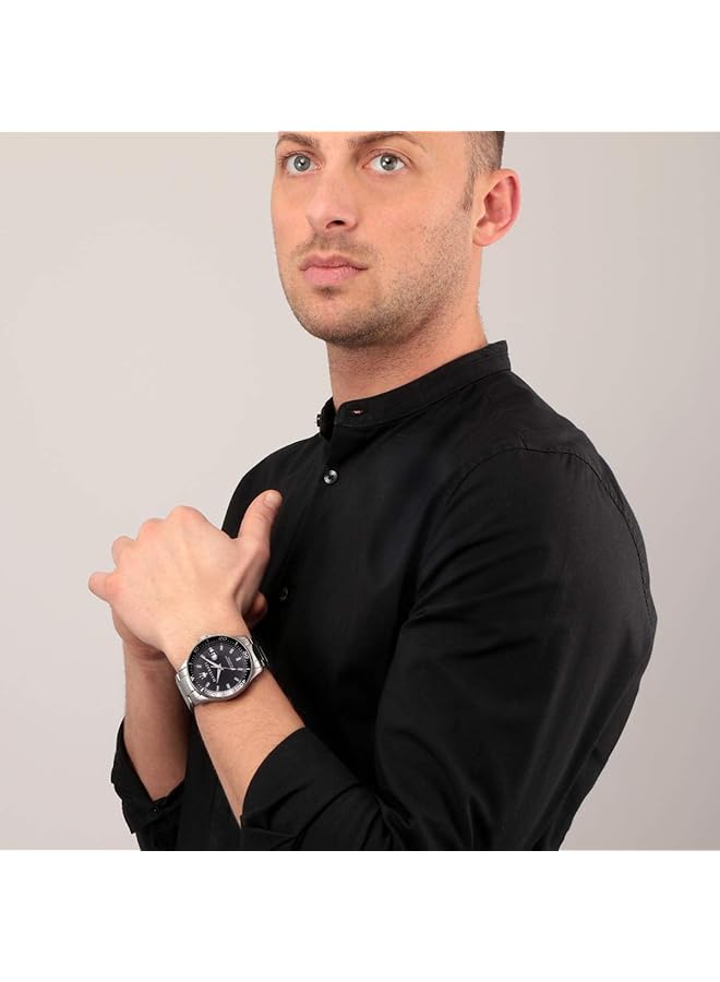 مازيراتي ساعة رسمية رجالية R8853140002 كوارتز فضية من الفولاذ المقاوم للصدأ - Image 4